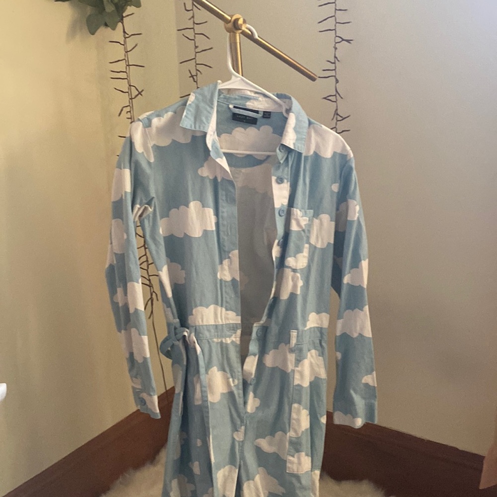 lazy oaf head in the clouds jumpsuit